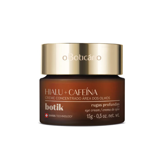 O Boticário Botik Crema Facial Concentrada para el Contorno de Ojos con Ácido Hialurónico y Cafeína | Suaviza Ojeras y Unifica Tono de Piel | 15g