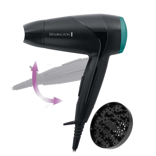 Remington D1500 Secador de Pelo Compacto Plegable - Viaje y Gimnasio