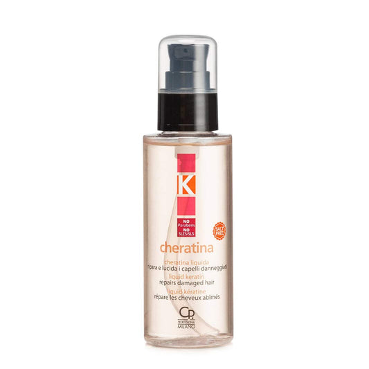 K-Cheratina Liquid - Serum Profesional con Queratina Hidrolizada y Aceite de Argán para Cabellos Dañados - Tratamiento de Hidratación y Reestructuración - 100 ml