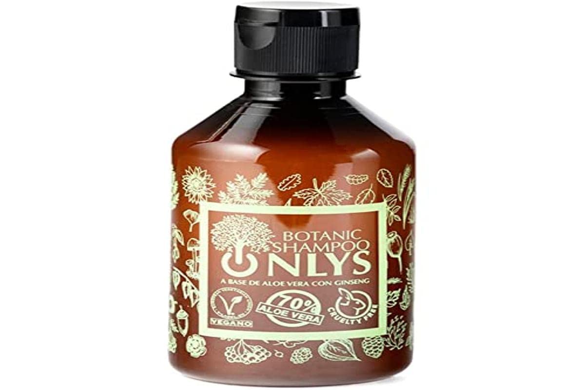 Onlys Botanic - Champú Hidratante Natural Waterless 70% Aloe Vera y Ginseng - Champú Vegano Profesional Antiencrespamiento Sin Silicona Sin Sulfatos ni Parabenos - 250 ml