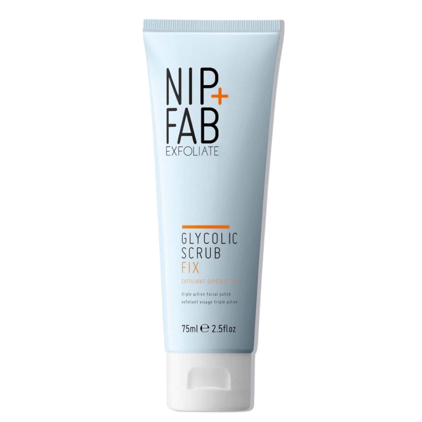 Nip+Fab Glycolic Fix Scrub | Peeling con Ácido Glicólico | Exfoliante facial con ácido Salicílico | AHA/BHA Exfoliante Facial | Pulido Limpiador Para Afinar los Poros Aclarar la Piel | 75 ml