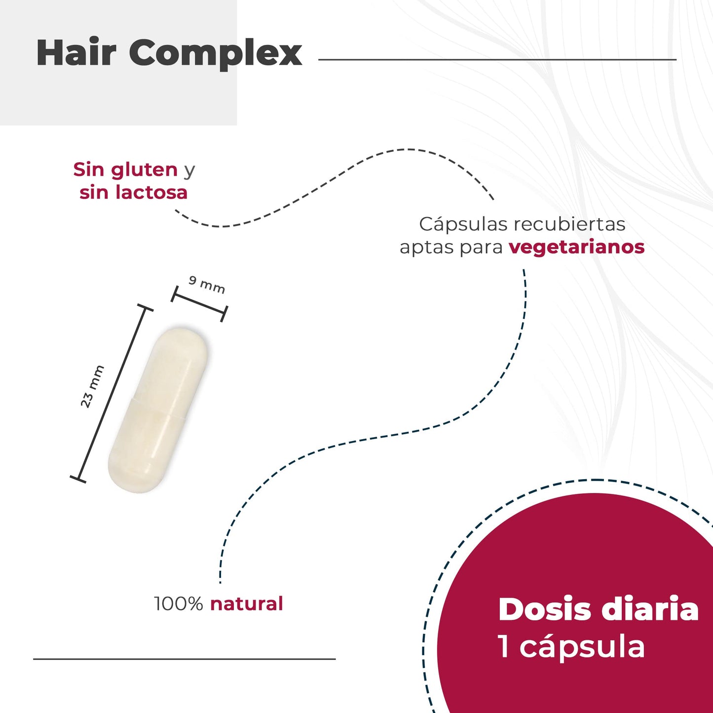 VITAMINAS PARA EL CABELLO - Crecimiento y Anticaida Cabello [PREMIO 2022] Biotina + Zinc + L-Cisteina - Mujer Hombre - Vitaminas Pelo Vegano - Hair Complex - 90 Cápsulas Nutralie