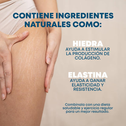 Noche y Día - Crema Antiestrías Reafirmante - 1000 ml - Crema Hidratante Corporal y Tonificante - Para Estrías que Aparecen en el Embarazo y Cambios Rápidos de Peso - Muslos, Glúteos, Brazos y Abdomen