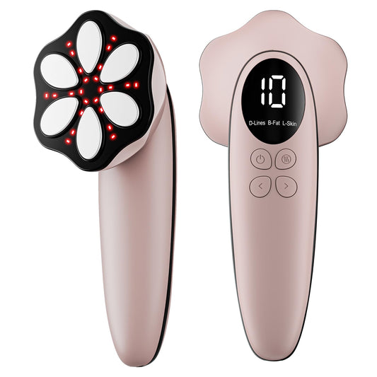 Depsoul Masajeador Celulítico Eléctrico, Eficacia Clínicamente Probada, Masajeador Anticelulítico para Mujeres y Hombres para Levantar, Tensar y Masajear la Piel (Oro Rosa)