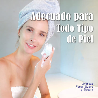 myHomeBody Esponjas Faciales Naturales de Konjac - para Limpieza y Exfoliación Suave del Rostro - con Carbón Activado y Aloe Vera, Set de 4 piezas