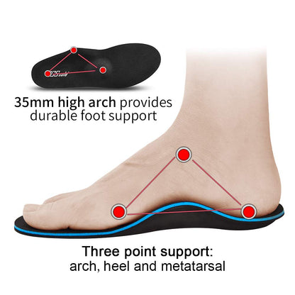 PCssole Insole Supports Soft Medical Functional Orthotic High Arch Foot Insole Insert Flat Foot Plantar Fasciitis Foot Pain Size EU40-41(26cm)