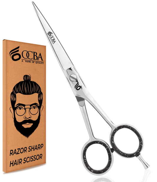 OCBA tijeras peluqueria profesional Tijeras De Salón Barbero 6.0 Pulgadas Tijera de corte de pelo (Tijeras para el pelo)