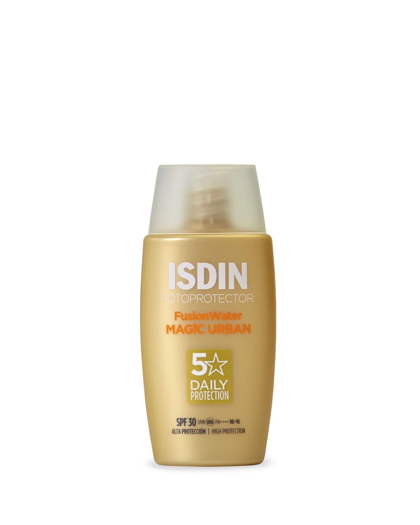 Isdin Fotoprotector Fusion Water Urban SPF 30 - Ultralight Facial Sunscreen for Daily Use for Urban Environments, UVA, Blue Light and Anti-Pollution Protection, 50 ml, Packaging may vary