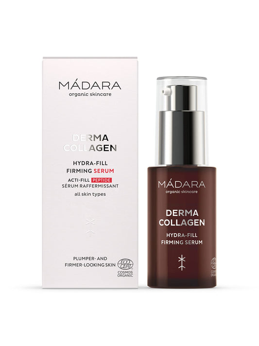 MADARA Organic Skin Care | Derma Collagen Hydra-Fill Firming Serum – Anti-Aging Peptide &amp; Hyaluronic Acid Serum for Skin Firmness &amp; Elasticity, 30ml