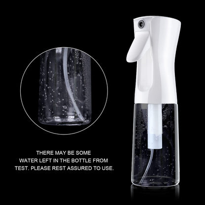 URAQT Hairdressing Water Spray Bottle, 200ml Fine Mist Continuous Sprayer, Refillable Hair Spray Bottle, Empty Spray Bottles for Hair Styling, Plants, Pets, Cleaning (White)