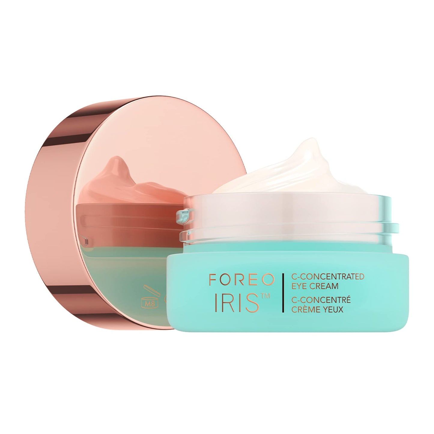 FOREO IRIS Crema para Contorno de Ojos Antiojeras - Corrector de Ojeras - Acido Hialuronico - Crema Facial Antiarrugas Mujer - Vitamina C facial y Vitamina E - Vegana - 15 ml