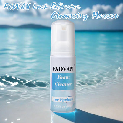 FADVAN Eyelash Shampoo Cleanser 60ML Shampoo Foaming Cleanser Professional Eyelash Cleaner for Eyelash Extensions and Home Use