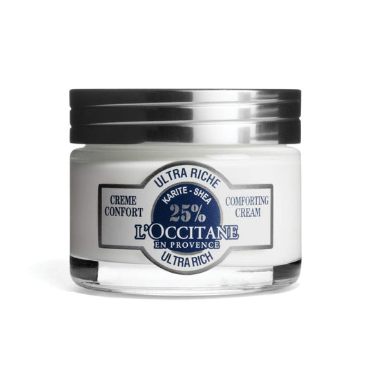 L'Occitane Crema Comfort Ultra Ricca al Karité, Nutre per 48 Ore e Profuma, per Pelle Molto Secca e Sensibile, Ideale per il Freddo Estremo, Prodotta in Francia, 50ml