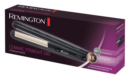 Remington Ceramic Slim Hair Straightener - Extra-long Floating Plates, Anti-static Ceramic, Tourmaline, Teflon Protective Coating, Protection and Shine, Temperature 230°C, 15s Heat-up - S3500