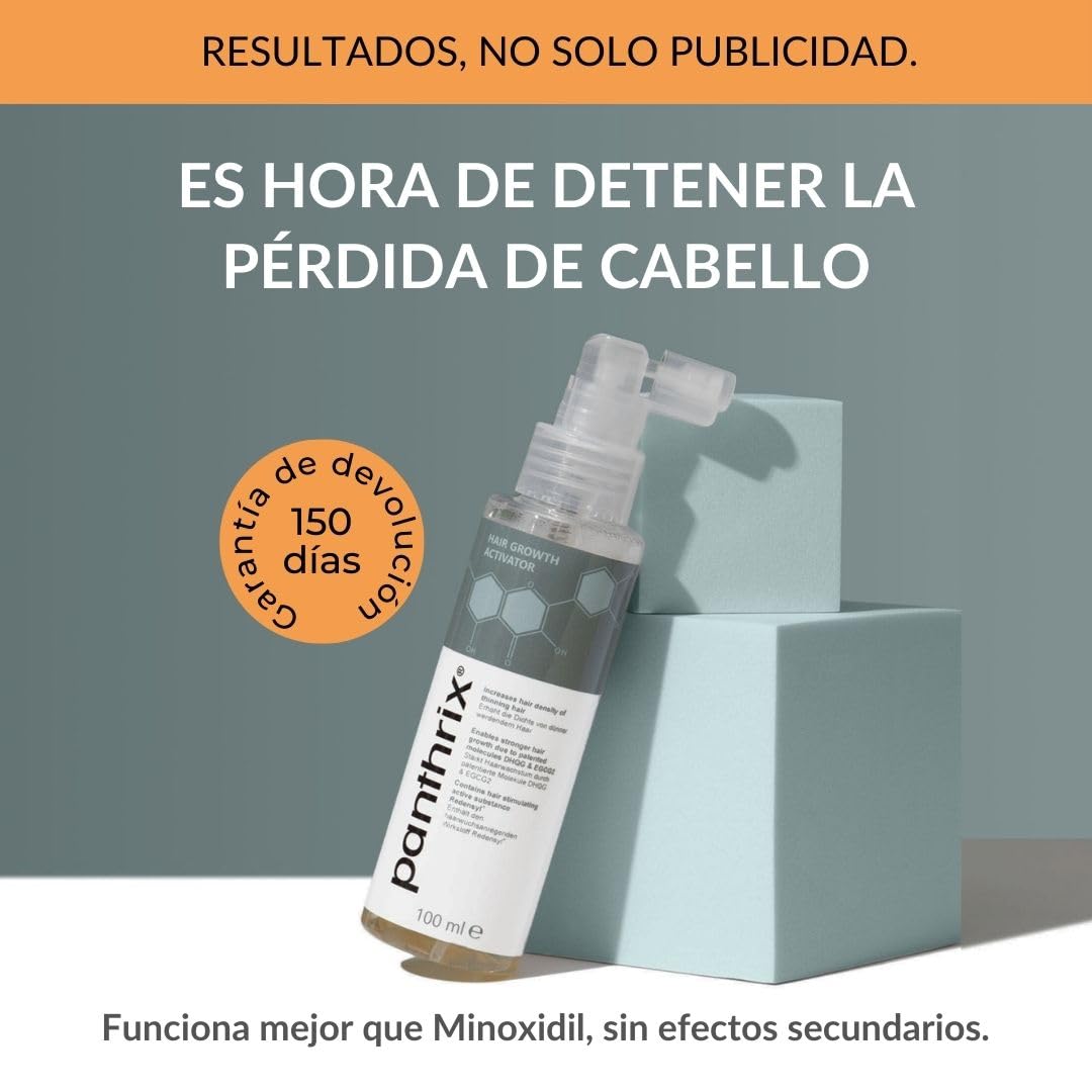 Panthrix - Activador del Crecimiento del Cabello - Ingrediente Activo - 100 ml de Spray Alta Dosis - Tónico para el Crecimiento Rápido del Pelo - para Hombres y Mujeres