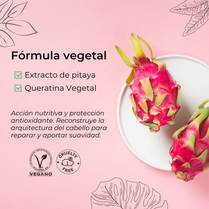 VegLiss Kit Post Alisado Brasileño - Pack Hidratante de Cabello, Cuida el Alisado de Keratina y Repara el Cabello Dañado - Champú y Tratamiento Vegano 3 en 1 Sin Sulfatos ni Parabenos