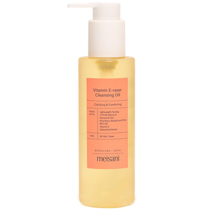 Meisani Vitamin E-Raser Cleansing Oil, Facial Cleansing Oil with Vitamin E and 79% Naturalness, 150ml