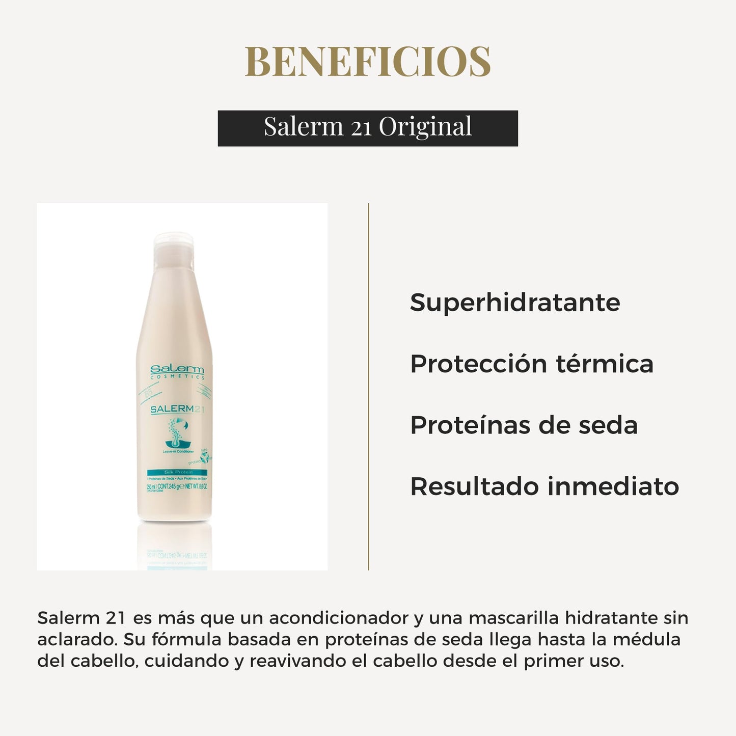 Salerm 21 Silk Protein - Acondicionador y Mascarilla Sin Aclarado 250 ml