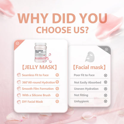 FOKIABIN Gel Mascarilla Peel Off con Rosa Búlgara - Hidratante y Nutritiva