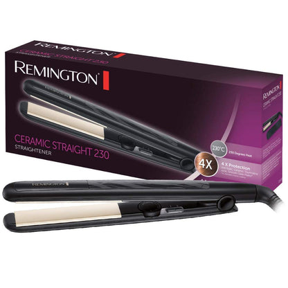 Remington Ceramic Slim Hair Straightener - Extra-long Floating Plates, Anti-static Ceramic, Tourmaline, Teflon Protective Coating, Protection and Shine, Temperature 230°C, 15s Heat-up - S3500