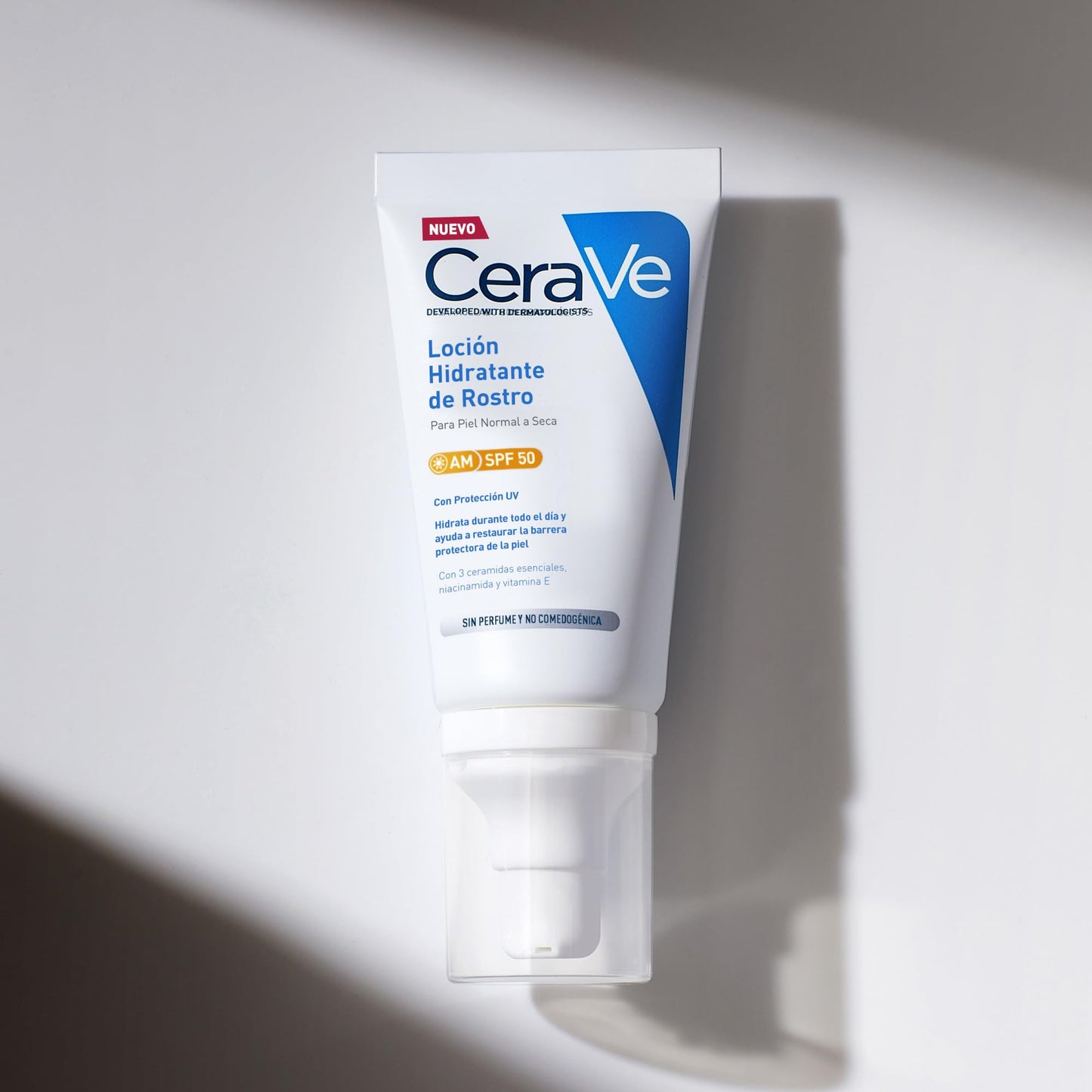 CeraVe Loción Hidratante SPF 50 – Protección y Cuidado Diario para Rostro (50 ml)