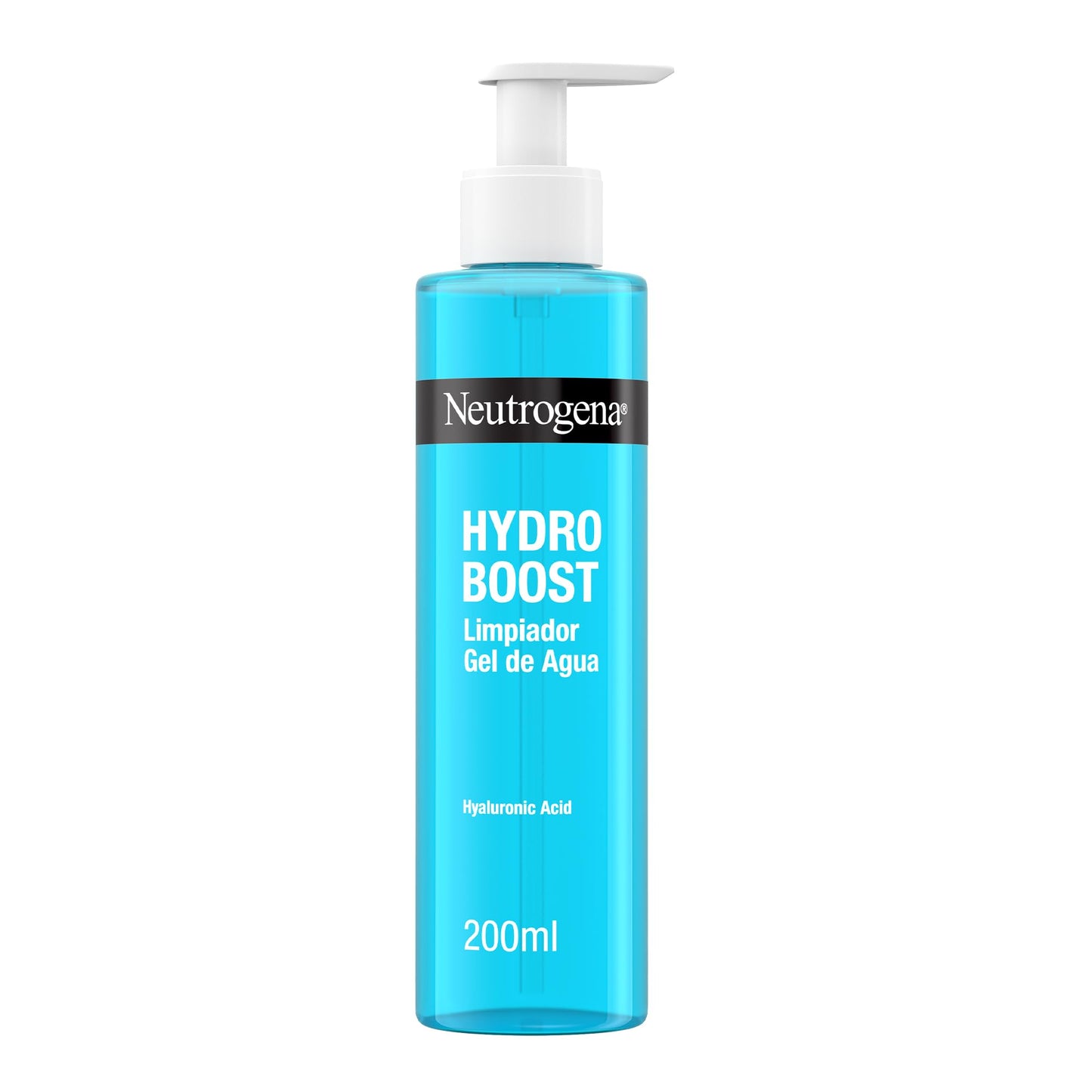 Neutrogena Hydro Boost Limpiador Gel de Agua (1 x 200 ml), gel limpiador facial para eliminar el maquillaje y la suciedad, jabón hidratante adecuado para todo tipo de pieles