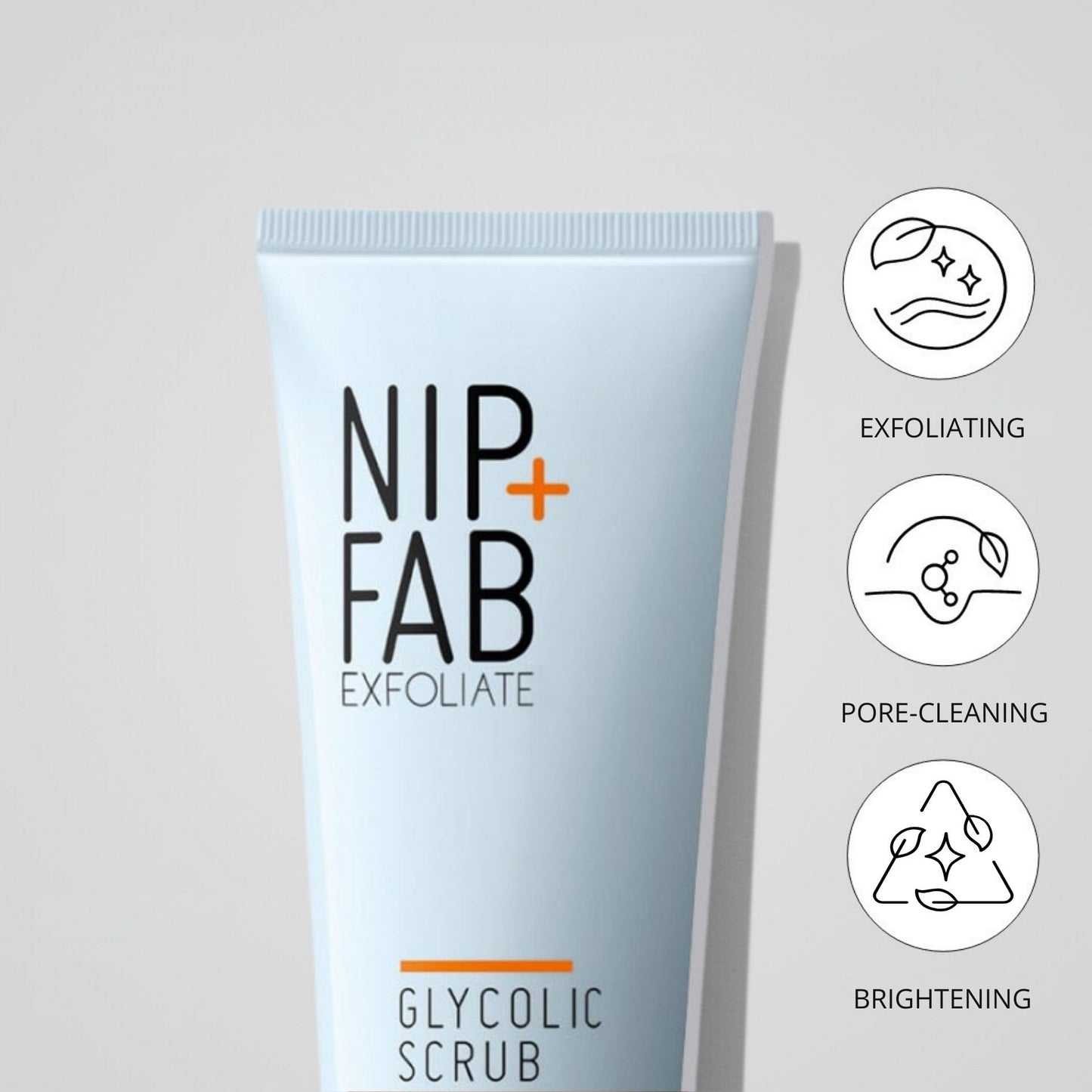 Nip+Fab Glycolic Fix Scrub | Peeling con Ácido Glicólico | Exfoliante facial con ácido Salicílico | AHA/BHA Exfoliante Facial | Pulido Limpiador Para Afinar los Poros Aclarar la Piel | 75 ml