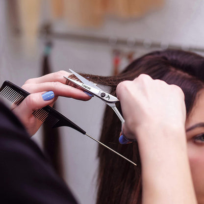 Candure Tijeras de Peluqueria Profesional - Tijeras de Peluquero Acero Inoxidable Tijera Barbero para Corte de Pelo 6 Pulgadas