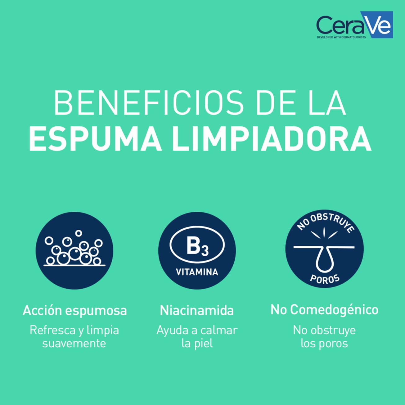 CeraVe Gel Limpiador Espumoso – Para Piel Normal a Grasa, Rostro y Cuerpo (236 ml)