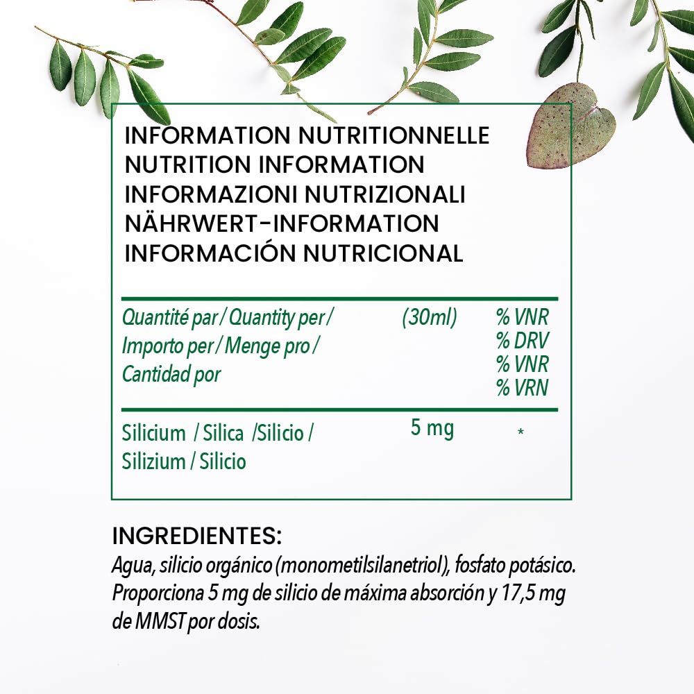 G7 Original. Fórmula Mejorada. Suplemento De Silicio Líquido Vegano Que Favorece La Producción De Colágeno. Refuerza Huesos Y Articulaciones Y Aumenta Elasticidad De La Piel. 1 Litro.