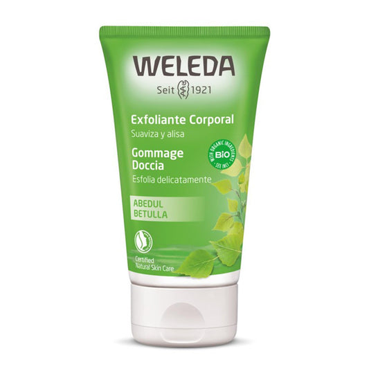 Weleda - Exfoliante Corporal de Abedul, Exfoliación Natural Suave, Prepara la Piel para Tratamientos Posteriores, Con Perlas de Ceras Naturales, Para Todo Tipo de Pieles, Incluso las Sensibles