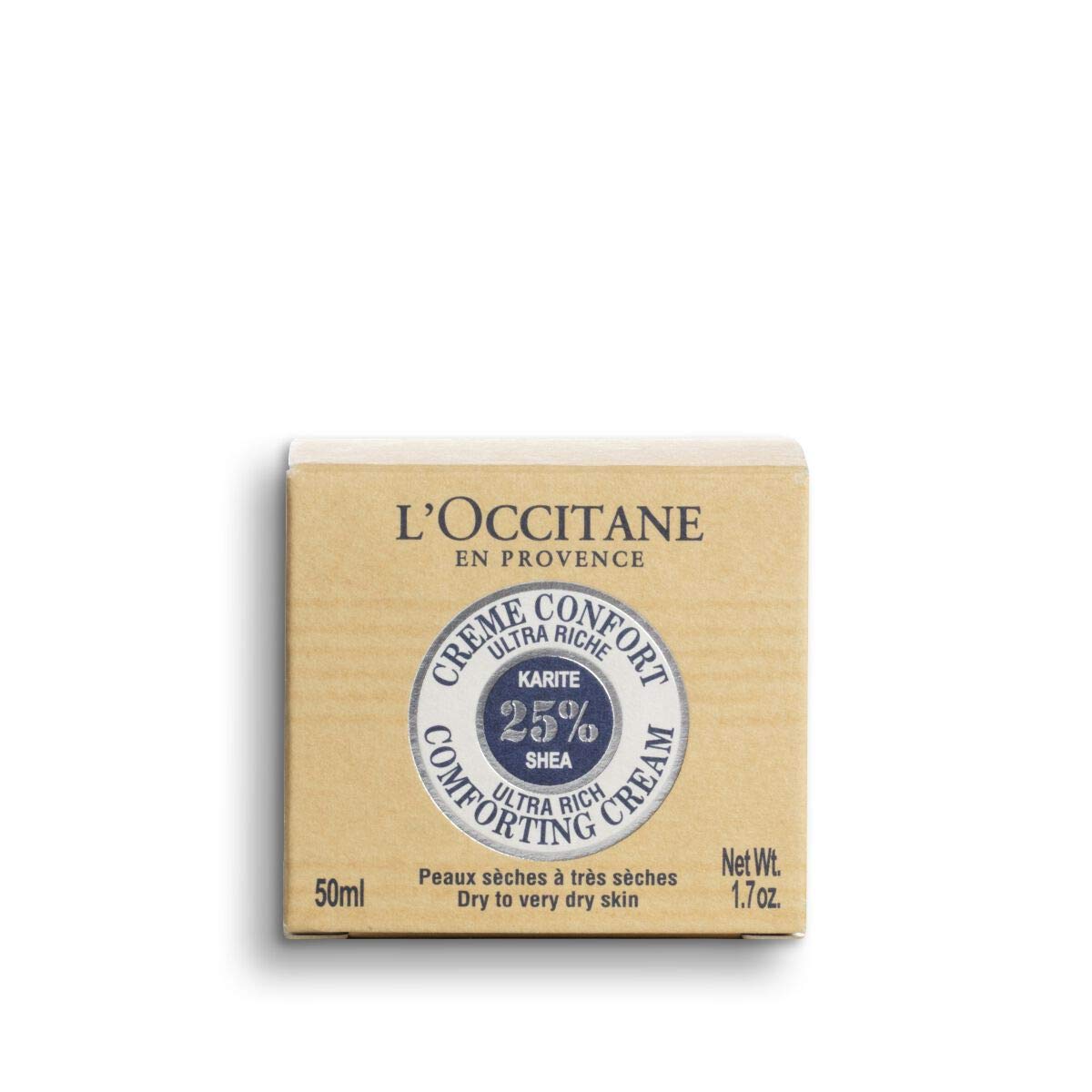 L'Occitane Crema Comfort Ultra Ricca al Karité, Nutre per 48 Ore e Profuma, per Pelle Molto Secca e Sensibile, Ideale per il Freddo Estremo, Prodotta in Francia, 50ml