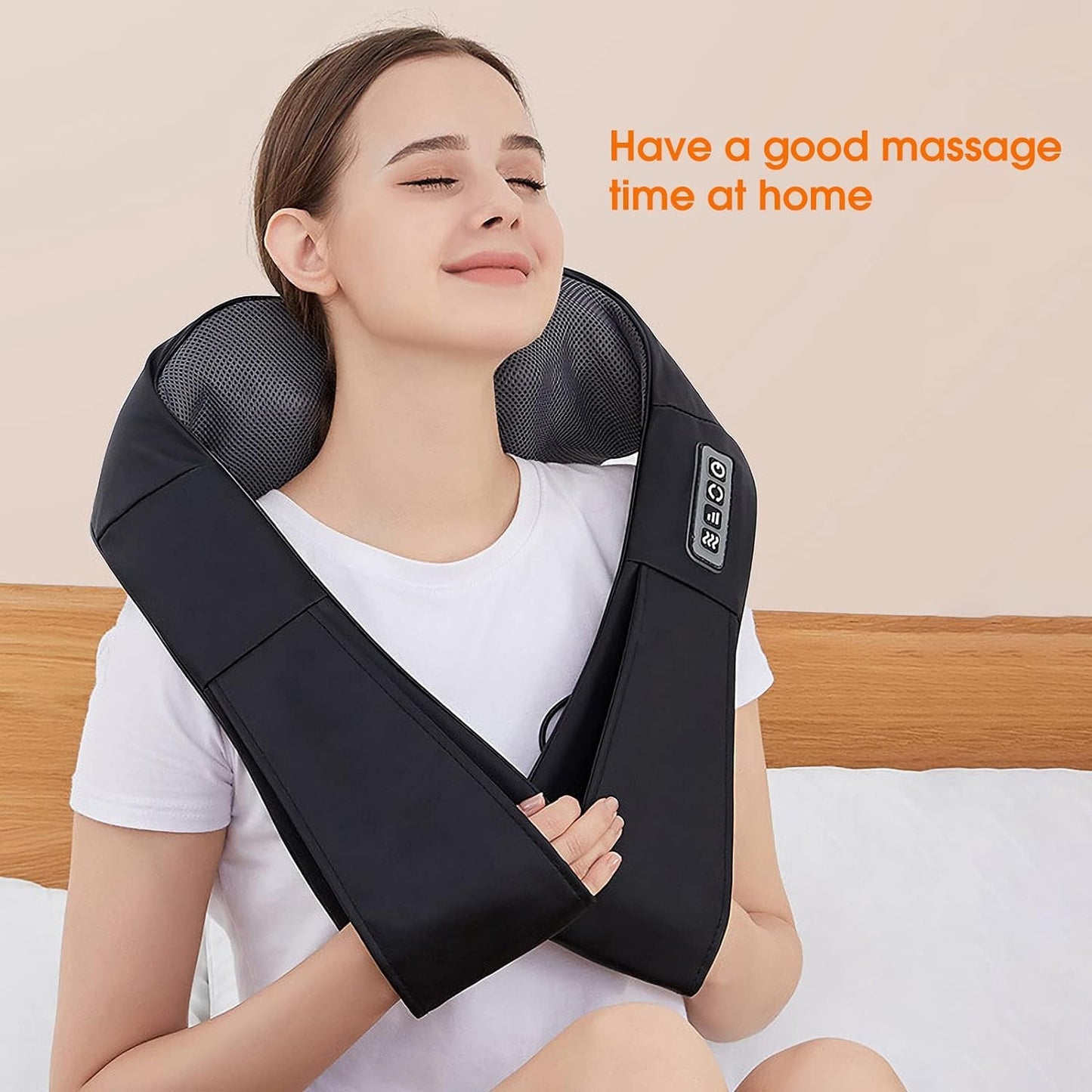 AERLANG Neck Massager, Neck and Shoulder Massager Back Massager 4D Deep Tissue Kneading Massager, Use at Home, Office, Car, Gifts for Women, Men, Mom and Dad