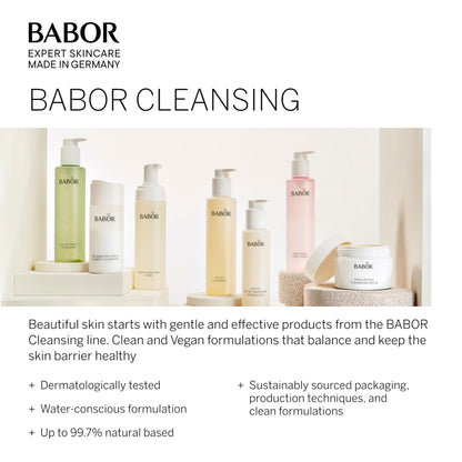 BABOR Hy-Öl Cleanser for all skin types, Care oil for daily facial cleansing, Make-up remover, Vegan formula with Vitamin E, 1 x 200 ml