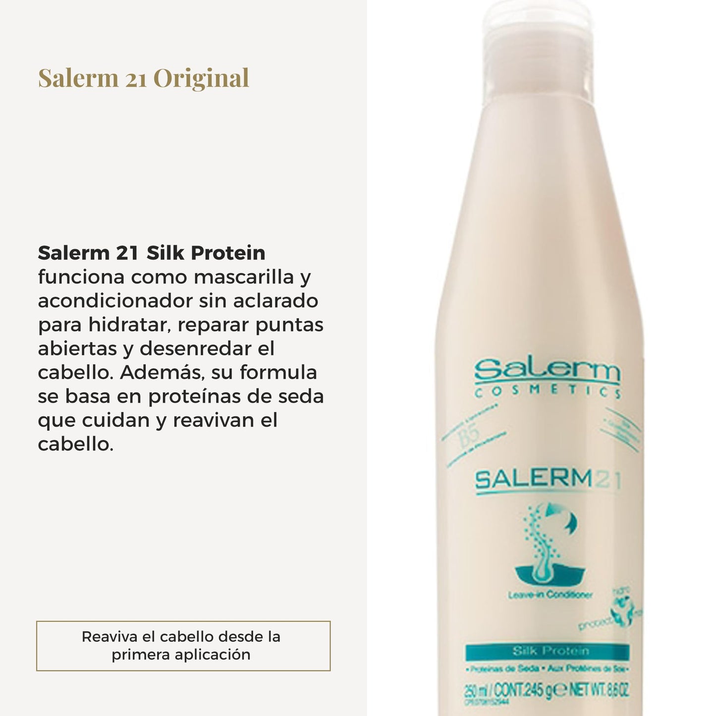 Salerm 21 Silk Protein - Acondicionador y Mascarilla Sin Aclarado 250 ml