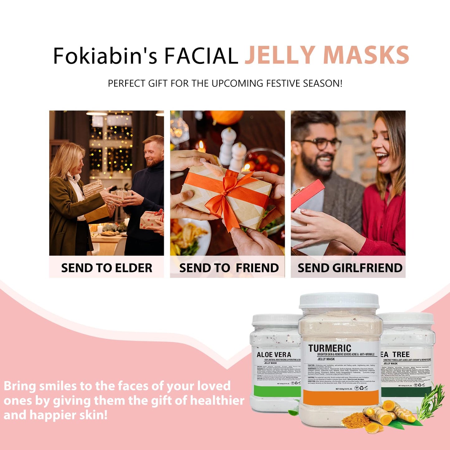 FOKIABIN Gel Mascarilla Peel Off con Rosa Búlgara - Hidratante y Nutritiva