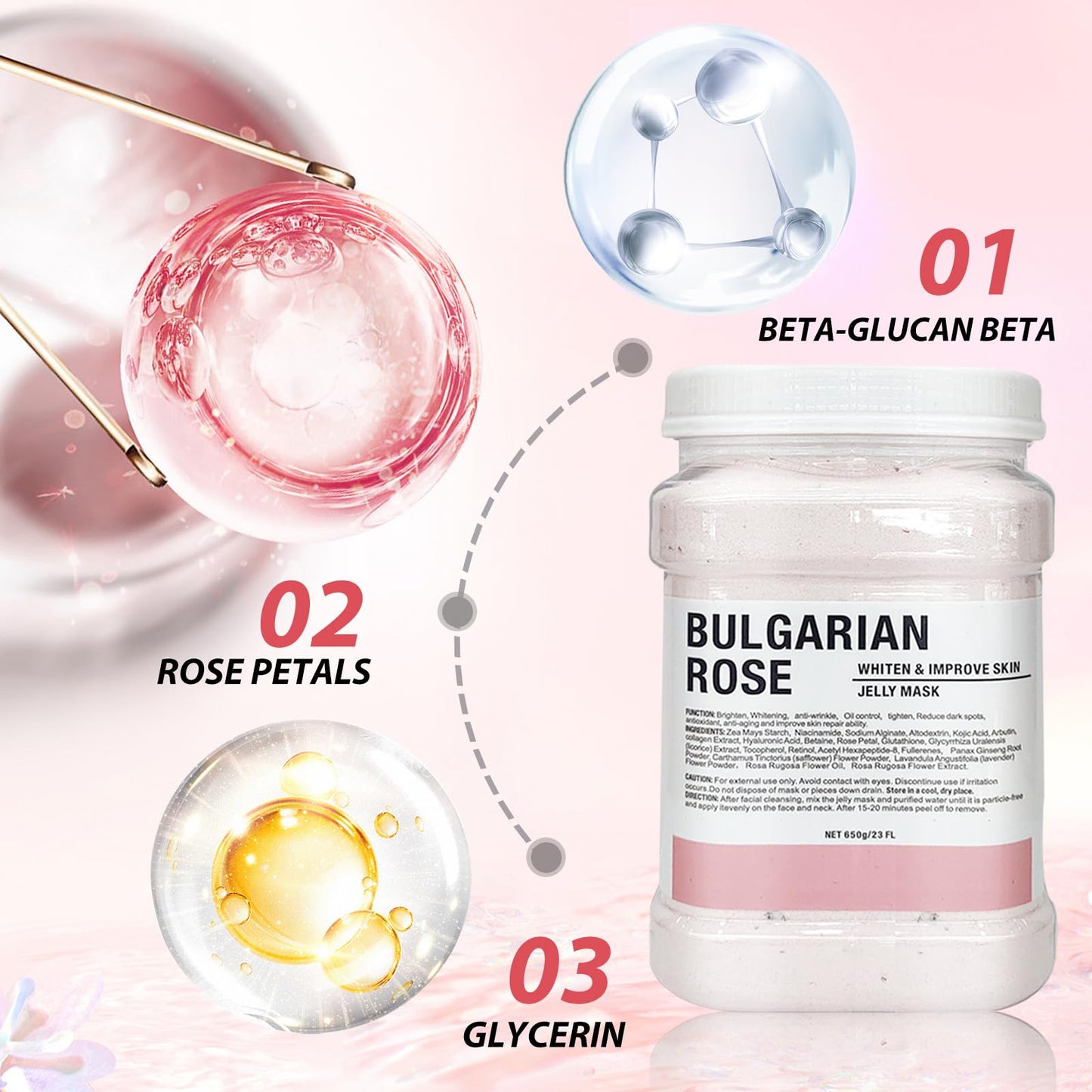 FOKIABIN Gel Mascarilla Peel Off con Rosa Búlgara - Hidratante y Nutritiva