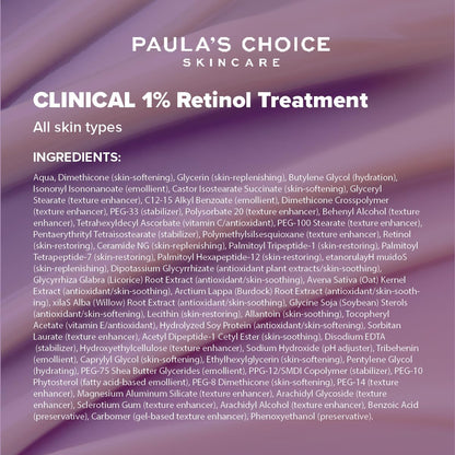 Paula’s Choice CLINICAL 1% Retinol Tratamiento - Antiarrugas 30 ml