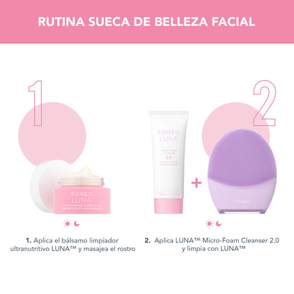 FOREO LUNA Ultra-Nourishing Cleansing Balm - Gentle Facial Makeup Remover - Face Cleansing Gel - Eye Makeup Remover - Vegan &amp; Cruelty-Free - Fragrance-Free &amp; Eco-Friendly - 75ml