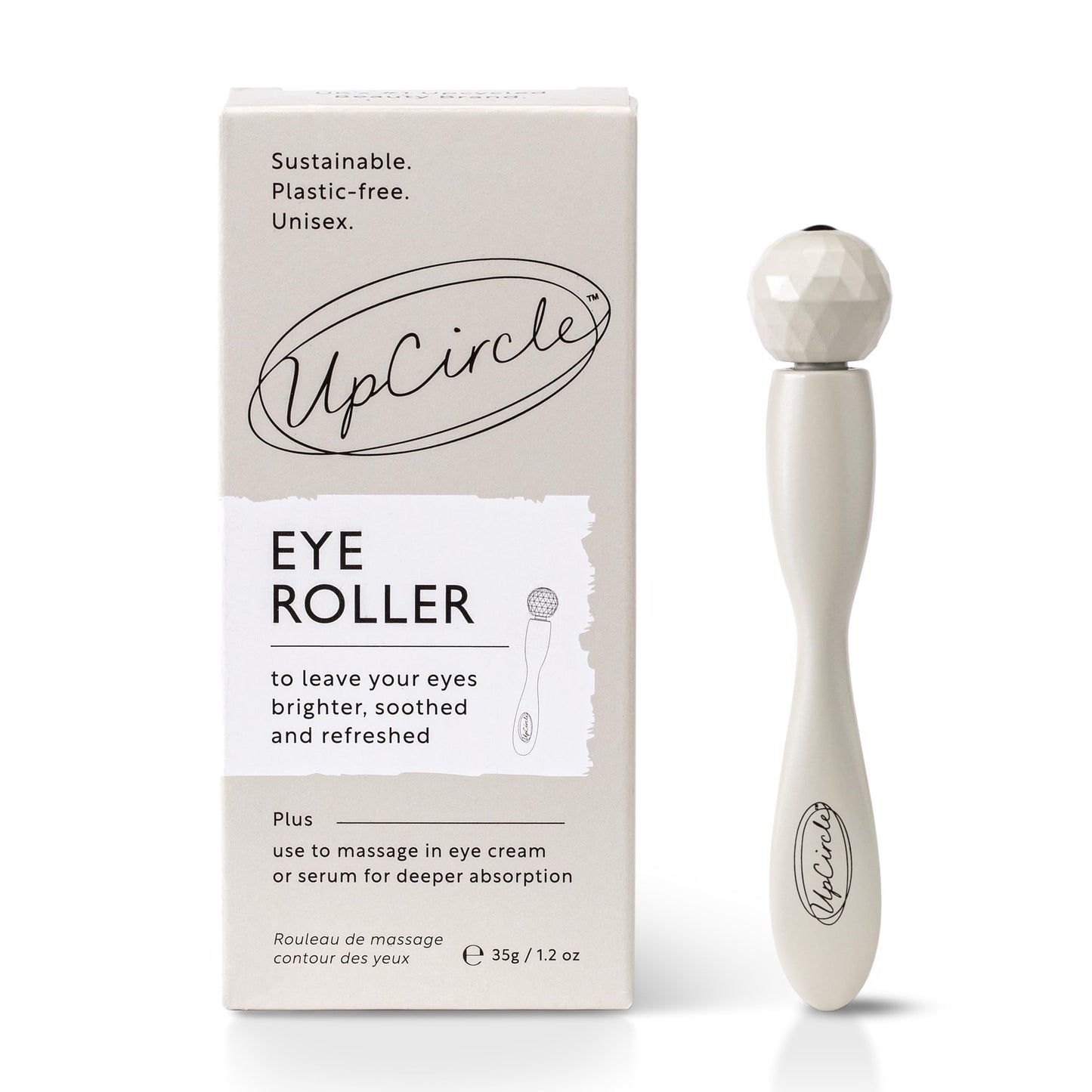 UpCircle Eye Roller 1 Piece - For Dark Circles + Puffy Eyes - Vegan + Plastic Free