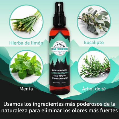 Desodorante de Pies y Zapatos en Aerosol - Eucalipto y Lemongrass - Lumi Outdoors