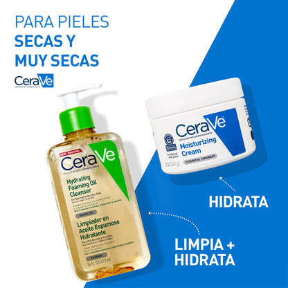 CeraVe Limpiador en Aceite Espumoso – Hidratante para Rostro y Cuerpo (473 ml)