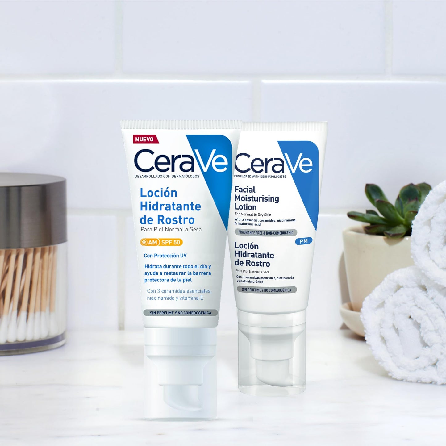 CeraVe Loción Hidratante SPF 50 – Protección y Cuidado Diario para Rostro (50 ml)