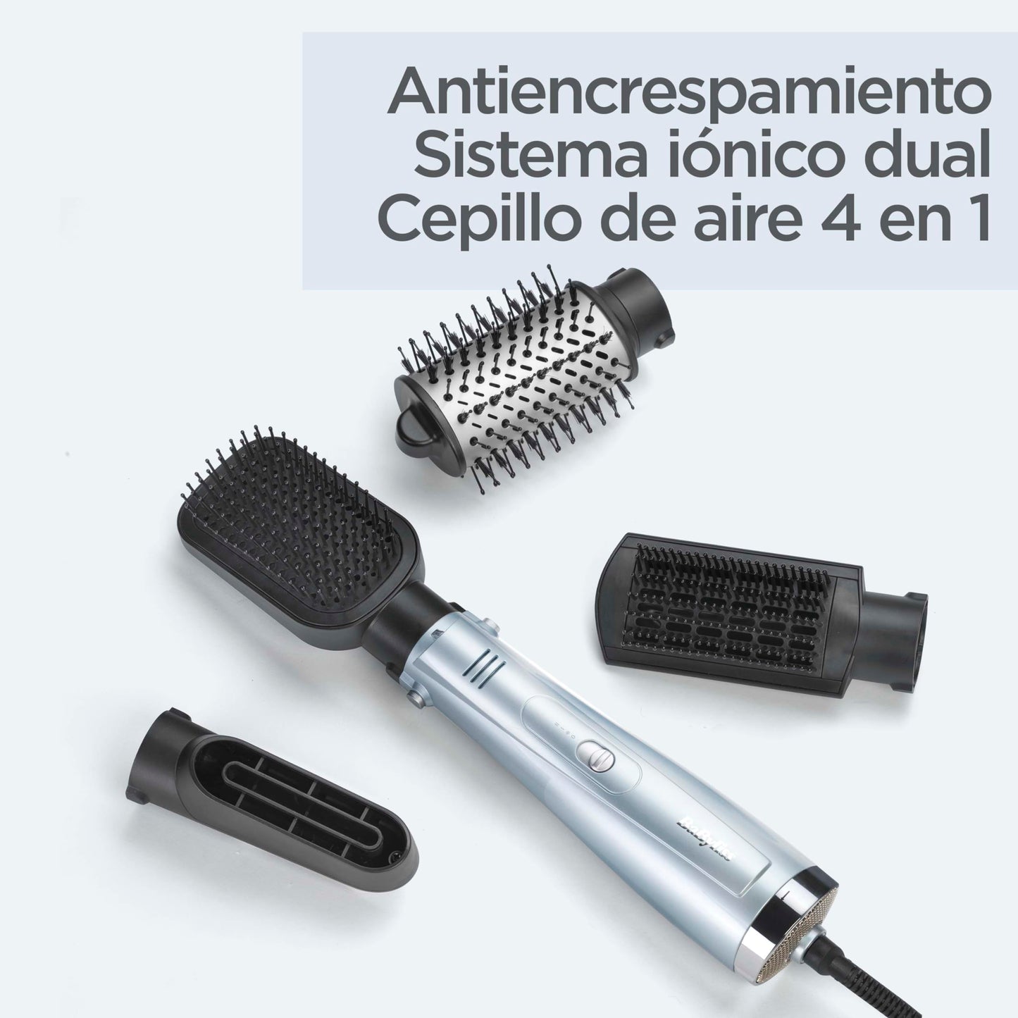 BaByliss AS774E Cepillo Secador 4 en 1 Hydro-Fusion - Seca, Alisa, Moldea y Da Volumen con Tecnología Iónica y Plasma Avanzado