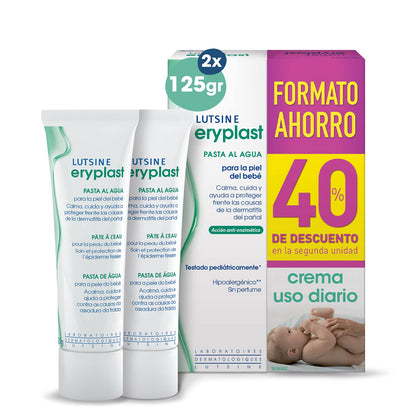 Eryplast Pasta al Agua 2x125g - Crema Bebé Antidermatitis