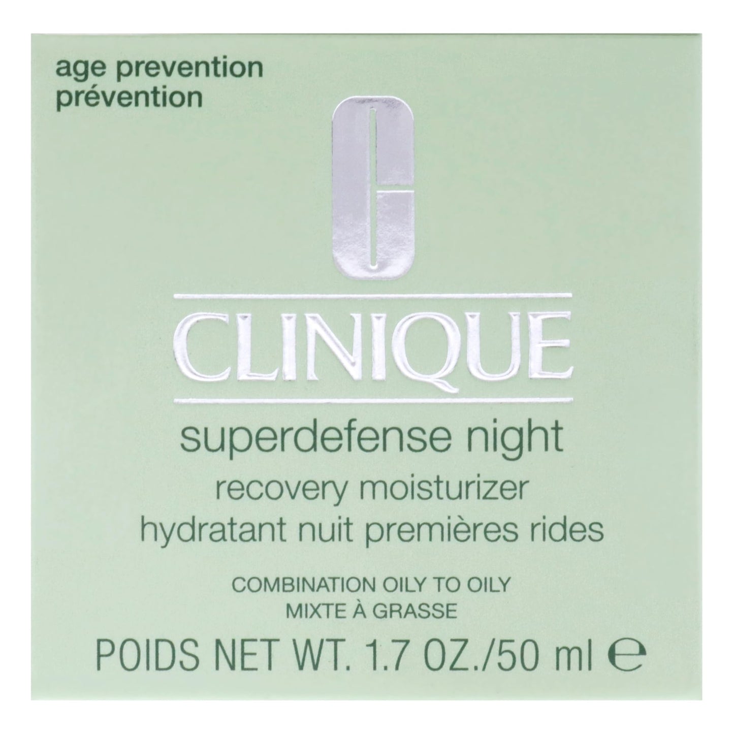 Clinique Superdefense Night – Crema Recuperadora para Piel Mixta/Grasa (50 ml)