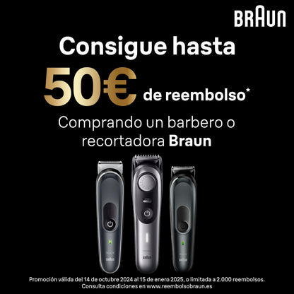 Braun Recortadora de Barba Series 5 Máquina Cortar Pelo, Máquina de afeitar, Cortapelos Hombre con Kit 10 En 1 Para Barba, Pelos, Depilación Masculina, MGK5445