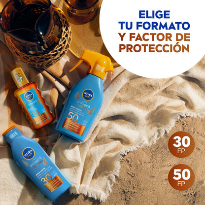 NIVEA SUN Leche Solar FP50 - Protege y Activa el Bronceado (200 ml)