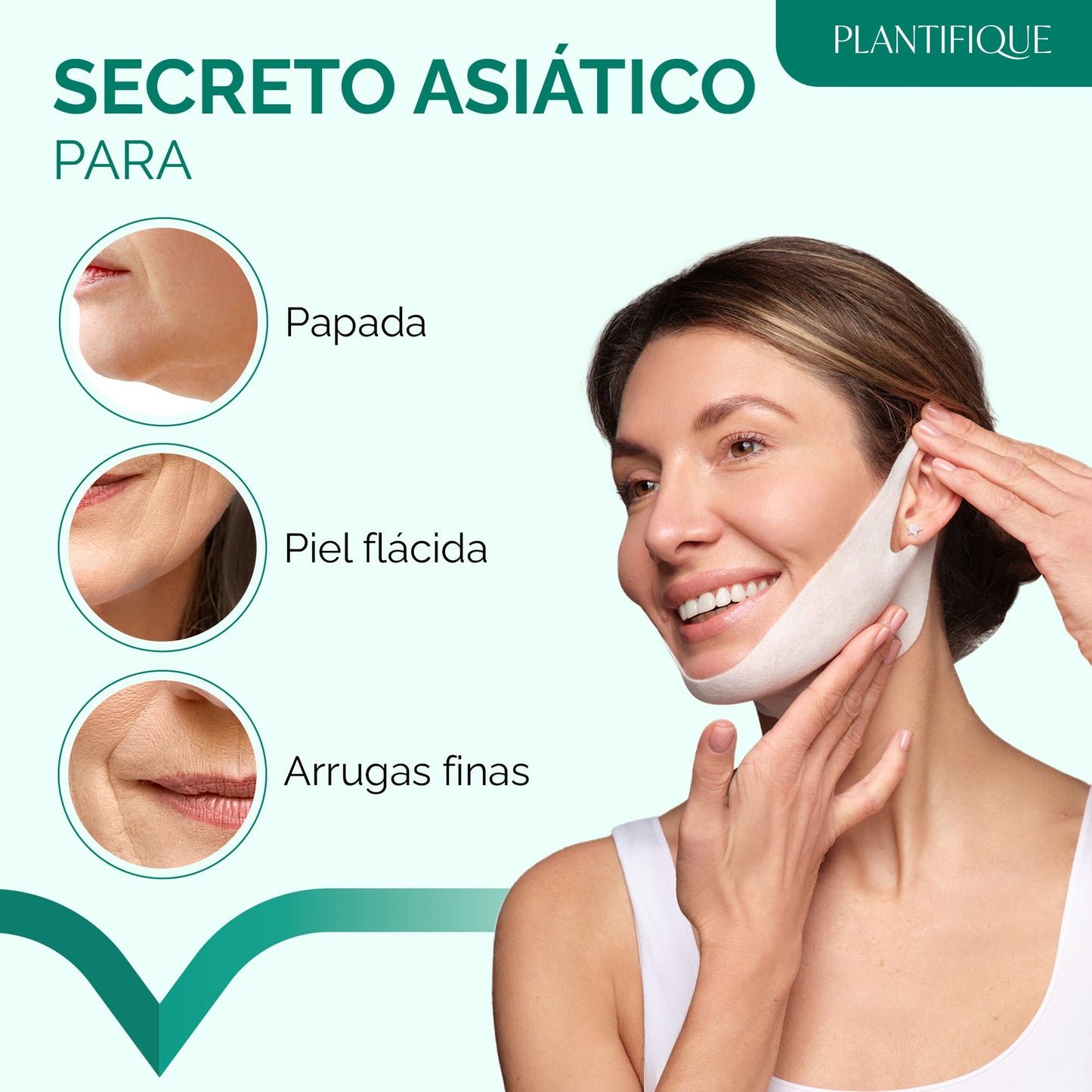 PLANTIFIQUE Mascarilla Facial V-Line - Lifting y Reductor de Papada