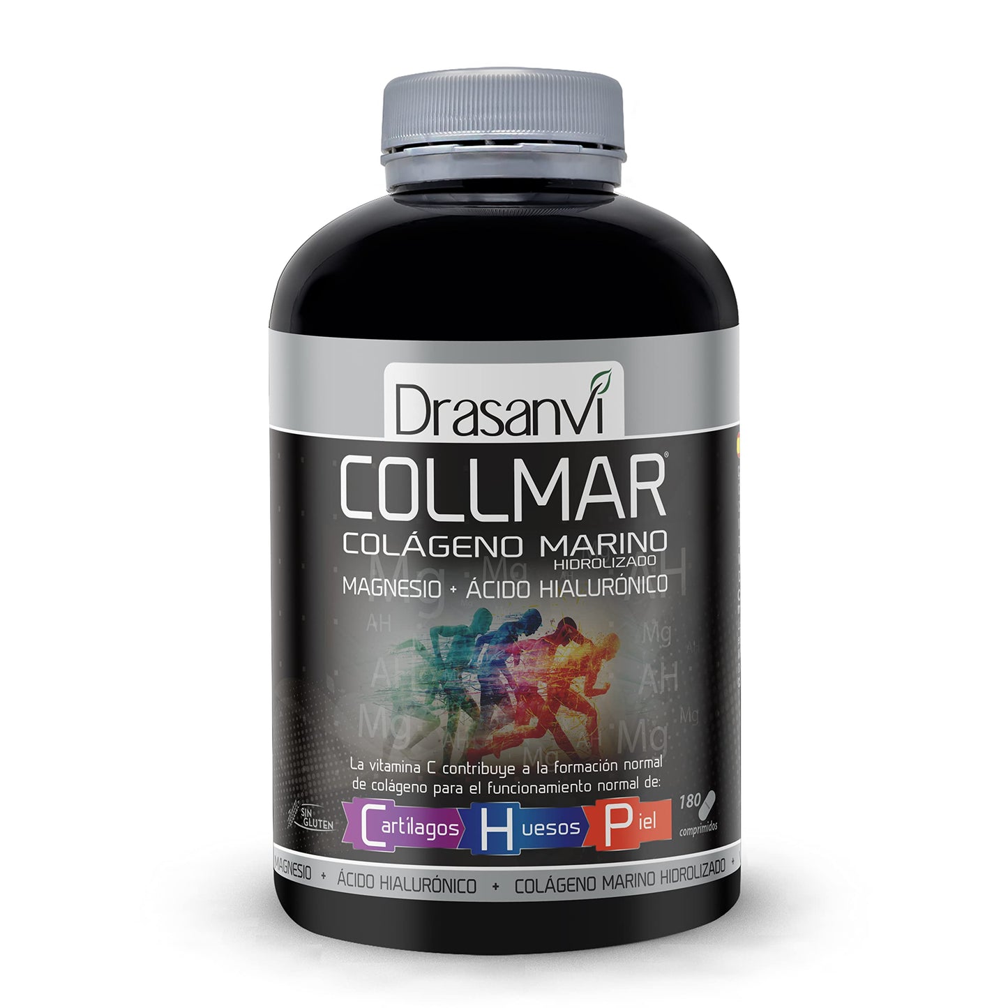 Drasanvi COLLMAR Hydrolyzed Marine Collagen with Hyaluronic Acid, Magnesium, Natural Vitamin C | for cartilage, bones and skin | High dose 3,900 mg/day | 180 tablets = 30 days | Vanilla flavor